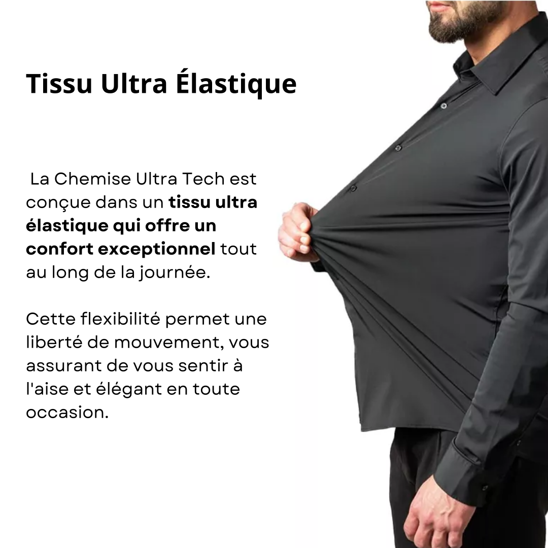 [ACHETEZ-EN 1, OBTENEZ-EN 2] Ultra Tech - Chemise Haute Performance Anti-Froissage pour Homme