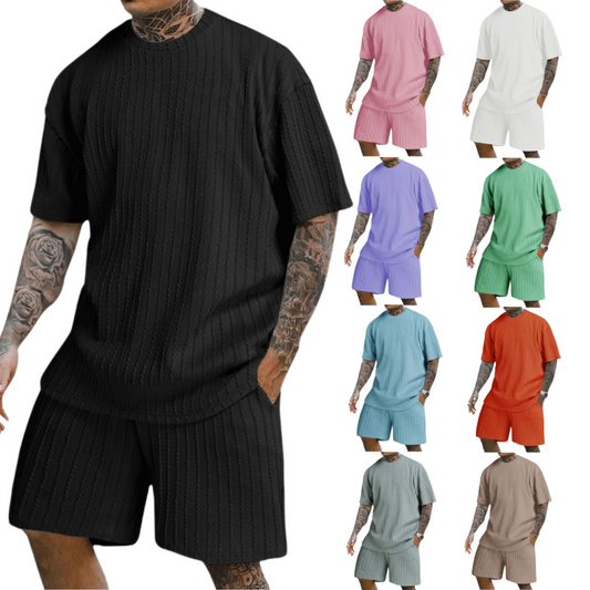 [ACHETEZ-EN 1, OBTENEZ-EN 2] Solvairé - Ensemble Décontracté Homme en Maille Légère - Style Estival