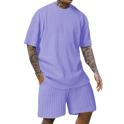 [ACHETEZ-EN 1, OBTENEZ-EN 2] Solvairé - Ensemble Décontracté Homme en Maille Légère - Style Estival