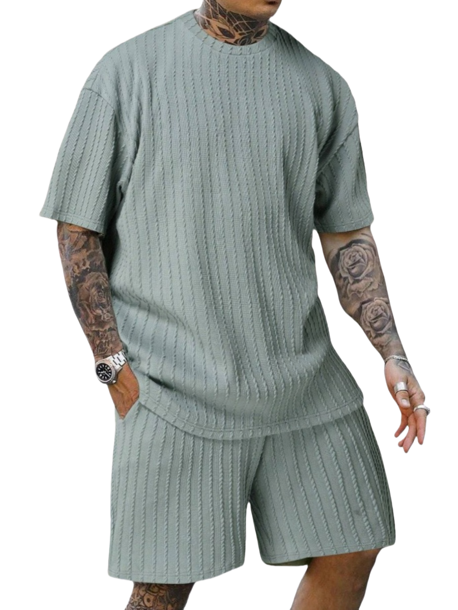 [ACHETEZ-EN 1, OBTENEZ-EN 2] Solvairé - Ensemble Décontracté Homme en Maille Légère - Style Estival