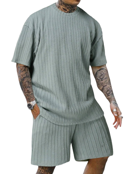 [ACHETEZ-EN 1, OBTENEZ-EN 2] Solvairé - Ensemble Décontracté Homme en Maille Légère - Style Estival