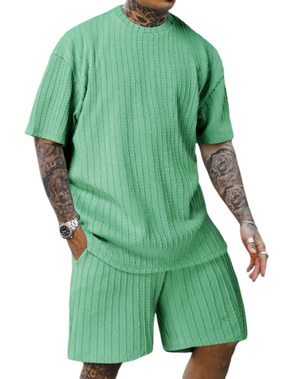 [ACHETEZ-EN 1, OBTENEZ-EN 2] Solvairé - Ensemble Décontracté Homme en Maille Légère - Style Estival