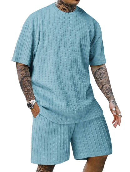 [ACHETEZ-EN 1, OBTENEZ-EN 2] Solvairé - Ensemble Décontracté Homme en Maille Légère - Style Estival