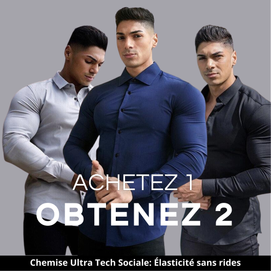 [ACHETEZ-EN 1, OBTENEZ-EN 2] Ultra Tech - Chemise Haute Performance Anti-Froissage pour Homme